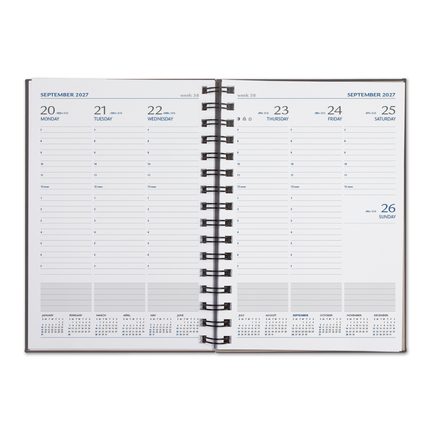 Castelli WireO Tucson Medio White Weekly Diary 53